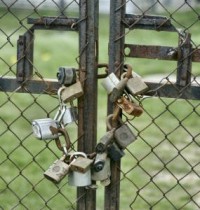 gate with padlocks