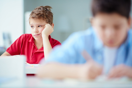 Disengaged child in classroom