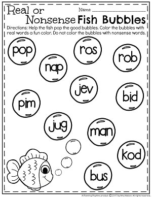 Nonsense Word Worksheet